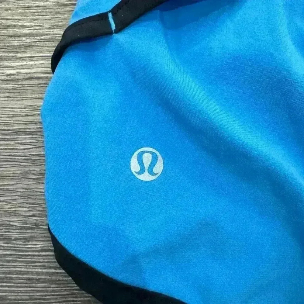Lululemon Women Run Speed Short Blue Cornflower Black Quilt - Picture 3 of 3